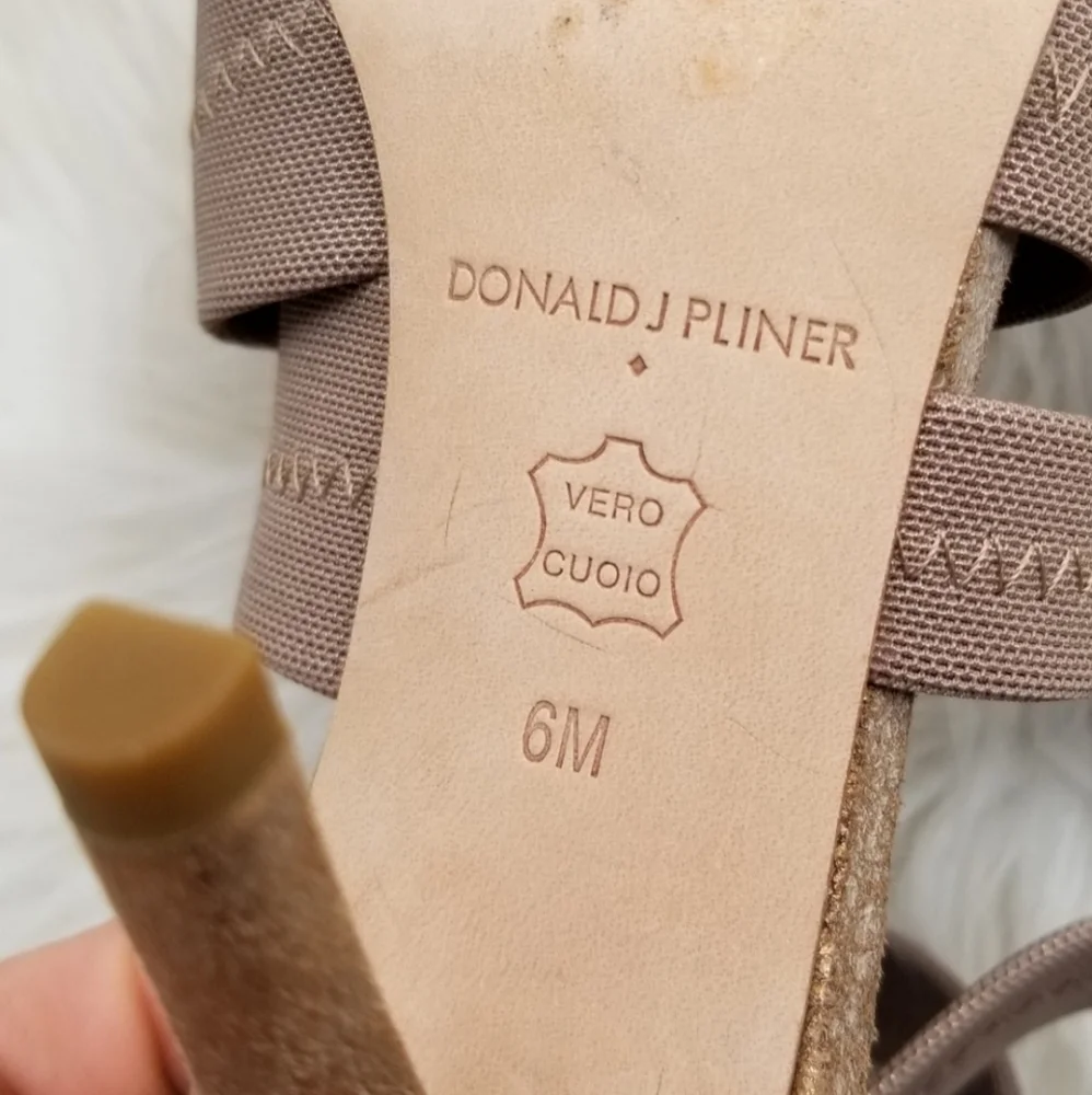 Donald J Pliner Gigee Strappy Metallic Pumps Size 6